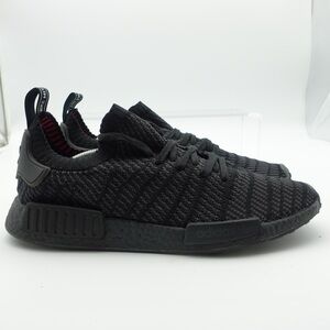 Adidas NMD_R1 STLT Men Size 13 Shoes Triple Black Sneakers Running Boost
